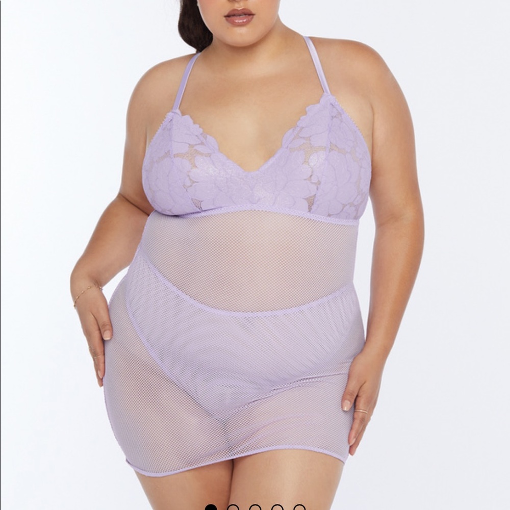 SAVAGE X FENTY Floral Glow Lace Mesh Slip